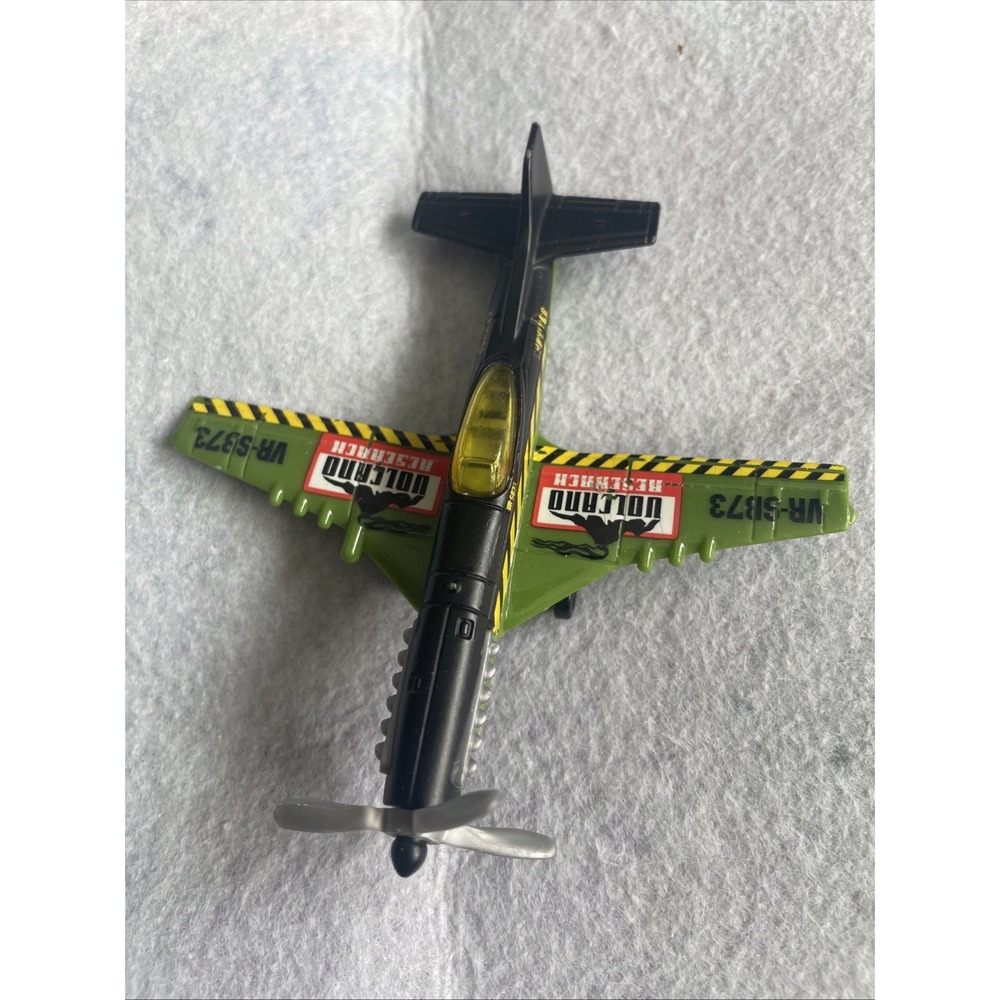 2009 MATCHBOX STUNT PLANE SB-73 VOLCANO BLACK & GREEN DIECAST 3 7/8" AIRPLANE